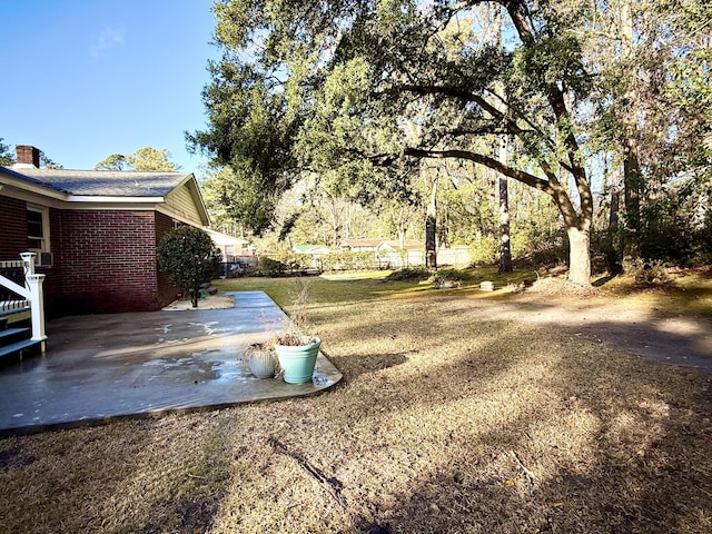 view of yard with a patio