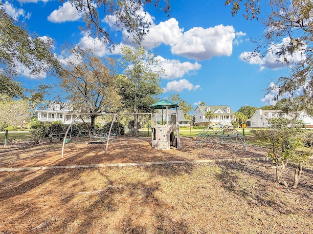 view of yard featuring a playground