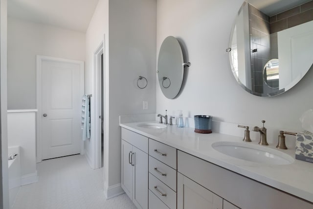 bathroom with vanity