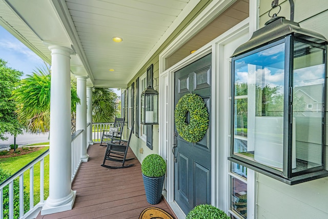 544 Two Mile Run, Johns Island, SC 29455 - view of wooden porch