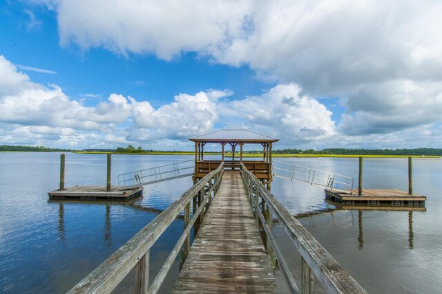 544 Two Mile Run, Johns Island, SC 29455 - dock with a gazebo and a water view