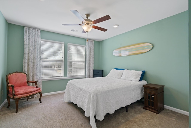 101 Caleb Ct, Ladson, SC 29456 - bedroom with baseboards, carpet, and a ceiling fan