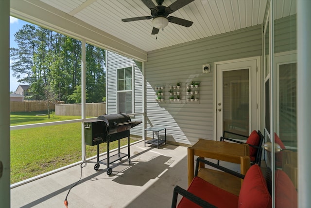 101 Caleb Ct, Ladson, SC 29456 - sunroom / solarium with ceiling fan