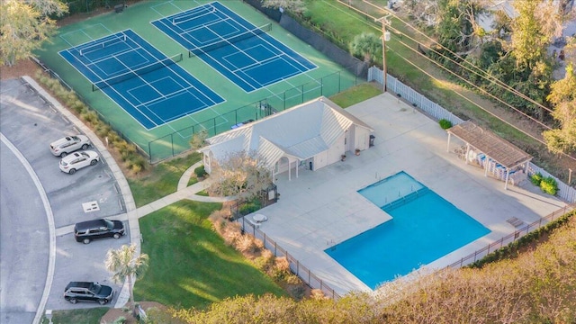 birds eye view of property