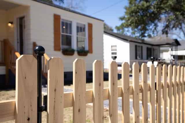 view of front of property with fence