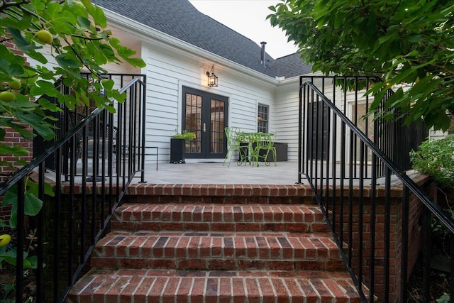 entrance to property with french doors