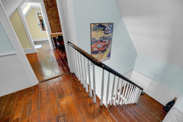 197 Coming St, Charleston, SC 29403 - stairs with hardwood / wood-style floors