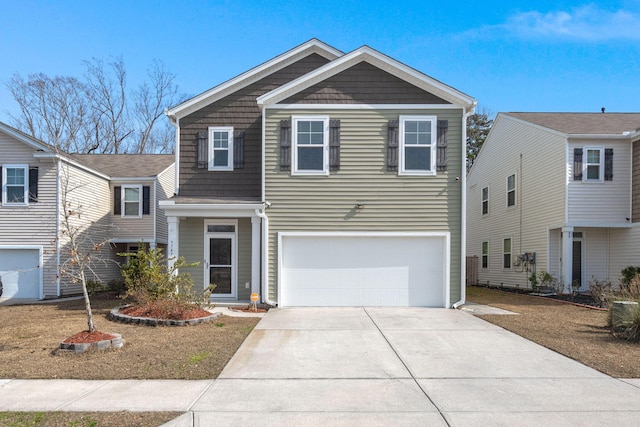 view of front of house featuring a garage