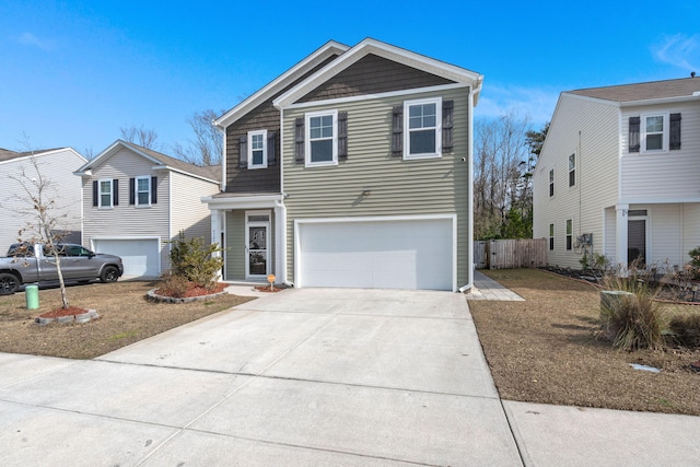 front facade featuring a garage