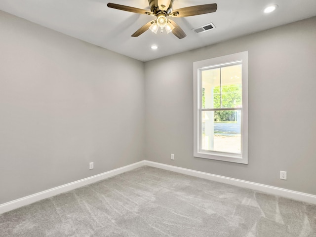 4566 Durant Ave, North Charleston, SC 29405 - empty room featuring carpet, baseboards, a ceiling fan, and recessed lighting