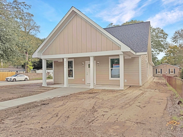 view of front of home with a porch