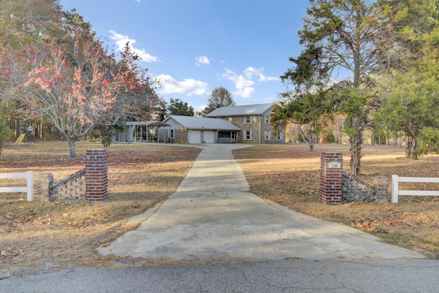 view of front of home featuring a garage