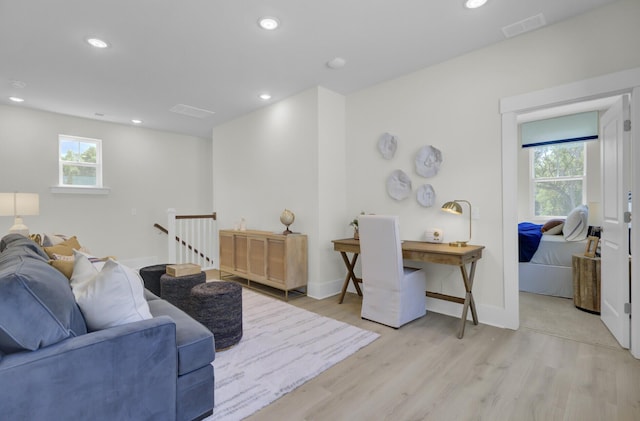 3041 Robeson Trce, Johns Island, SC 29455 - living room with light wood-type flooring, baseboards, and recessed lighting