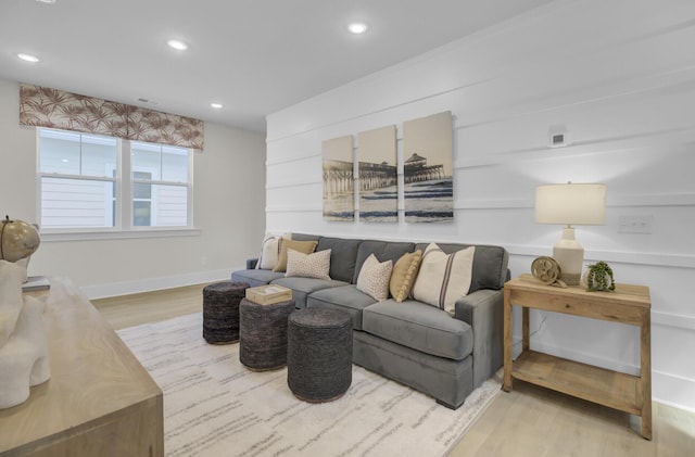 3041 Robeson Trce, Johns Island, SC 29455 - living room with wood finished floors, recessed lighting, and baseboards
