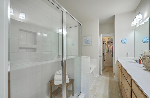129 Howard Mary Dr Unit A, Charleston, SC 29412 - full bath featuring vanity, a stall shower, a walk in closet, and a garden tub