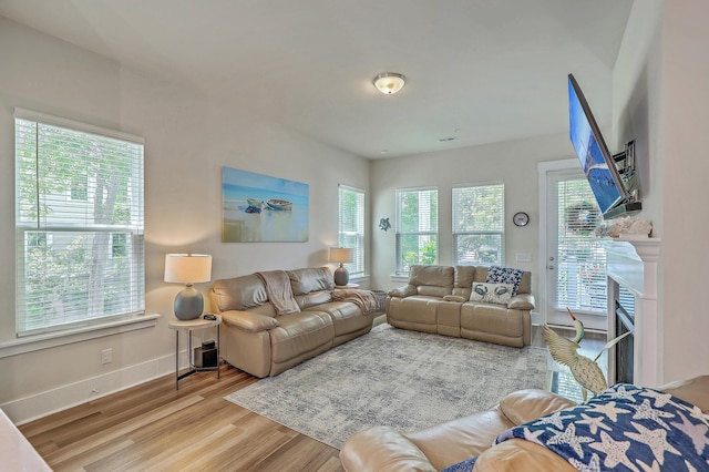 129 Howard Mary Dr Unit A, Charleston, SC 29412 - living room with wood finished floors and baseboards