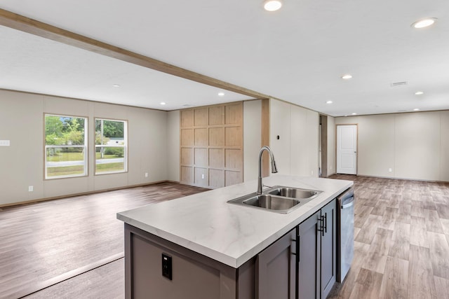 119 Silver King Ave, Cross, SC 29436 - kitchen with a sink, light wood finished floors, and open floor plan