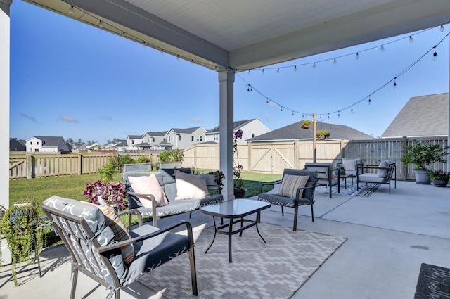 view of patio / terrace featuring outdoor lounge area