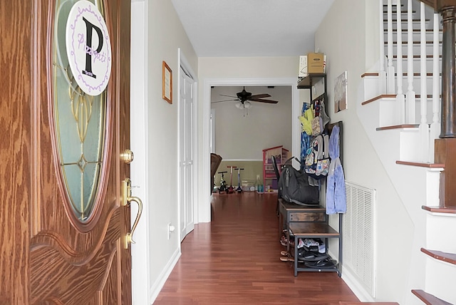 hall featuring hardwood / wood-style flooring