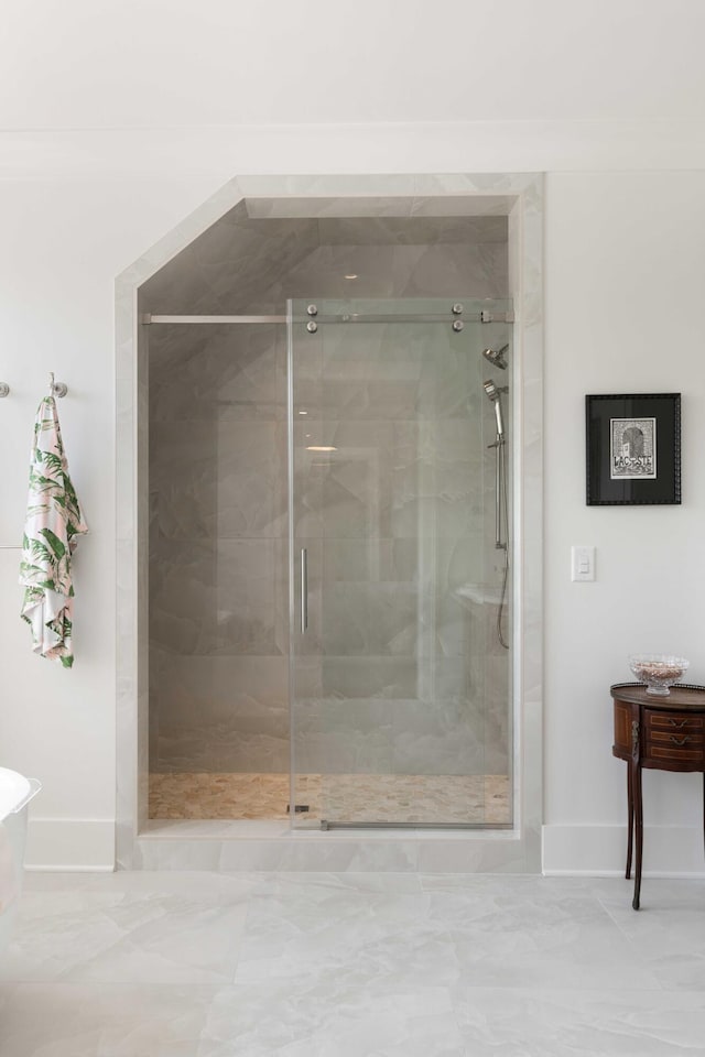 2538 Helmsman Rd, Johns Island, SC 29455 - full bathroom featuring baseboards and a shower stall