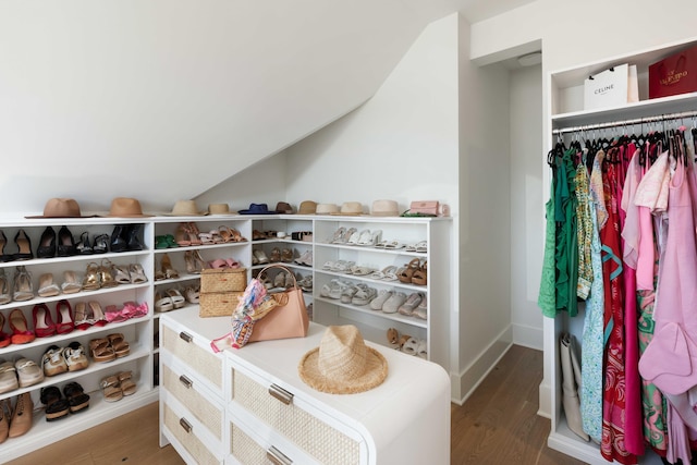 2538 Helmsman Rd, Johns Island, SC 29455 - walk in closet with vaulted ceiling and wood finished floors
