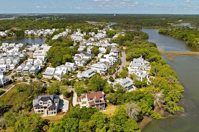 2538 Helmsman Rd, Johns Island, SC 29455 - drone / aerial view featuring a water view and a residential view