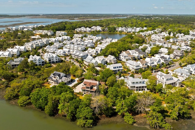 2538 Helmsman Rd, Johns Island, SC 29455 - bird's eye view with a water view and a residential view