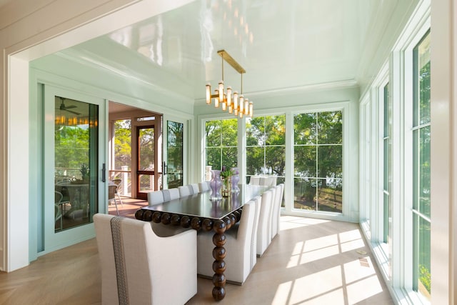 2538 Helmsman Rd, Johns Island, SC 29455 - sunroom featuring ornamental molding and a wealth of natural light