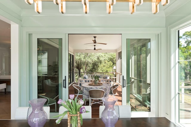 2538 Helmsman Rd, Johns Island, SC 29455 - sunroom / solarium with a ceiling fan
