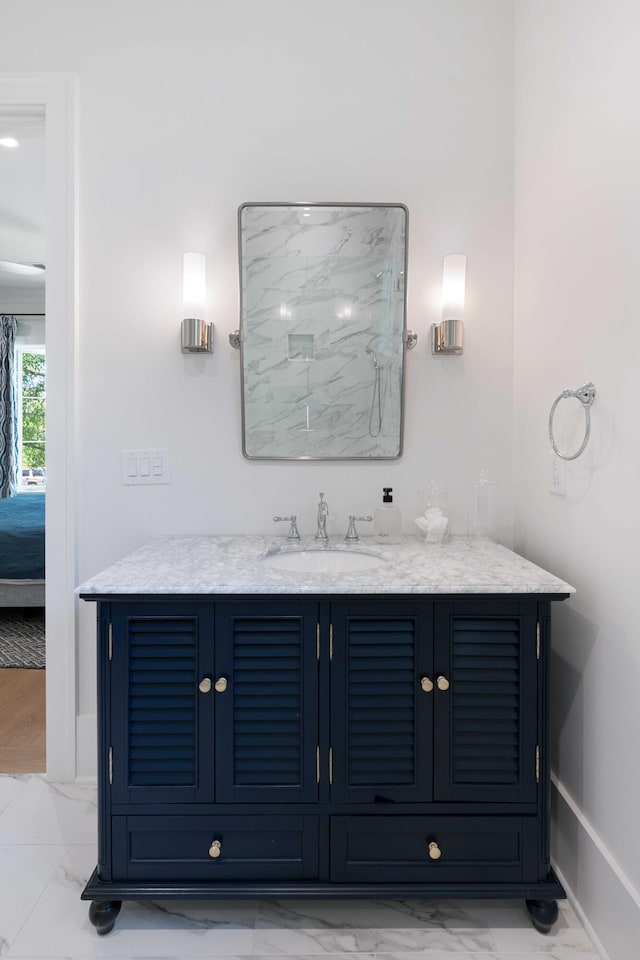 2538 Helmsman Rd, Johns Island, SC 29455 - full bath with walk in shower, vanity, ensuite bath, and marble finish floor