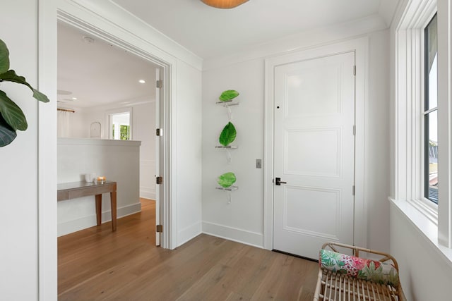 2538 Helmsman Rd, Johns Island, SC 29455 - entrance foyer featuring baseboards, recessed lighting, and wood finished floors