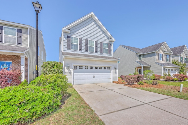 traditional home featuring driveway and a garage