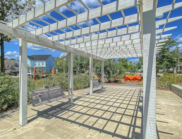 view of patio / terrace with a pergola