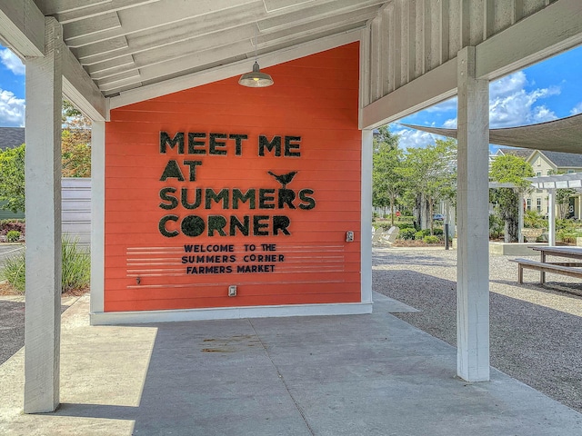 view of community sign