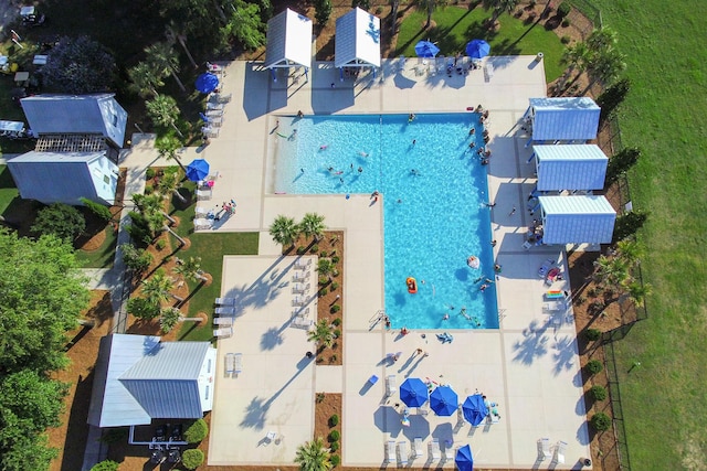 3002 Cross Vine Ln, Summerville, SC 29483 - aerial view of a pool area