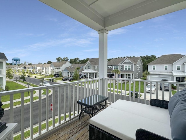 balcony featuring a residential view