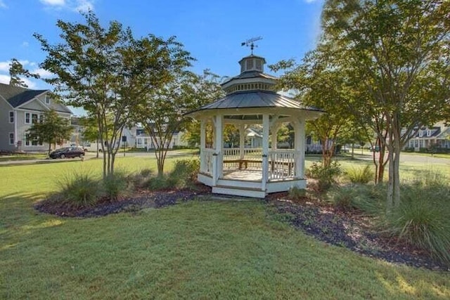 view of home's community featuring a yard and a gazebo