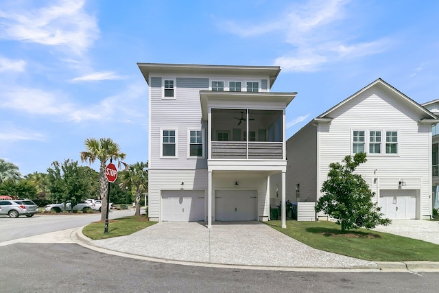 1182 Welcome Dr, Mount Pleasant, SC 29464 - beach home with an attached garage and concrete driveway