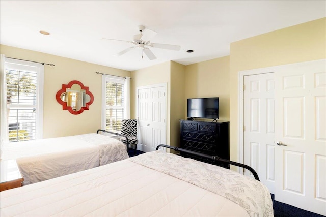 103 Grand Pavilion Blvd, Isle Of Palms, SC 29451 - bedroom with ceiling fan and multiple windows
