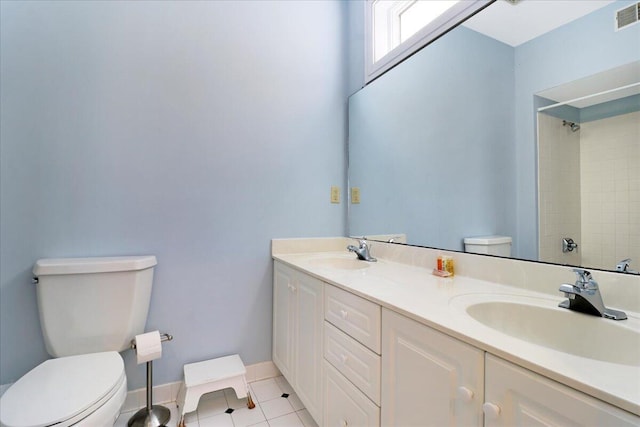 103 Grand Pavilion Blvd, Isle Of Palms, SC 29451 - full bathroom featuring toilet, walk in shower, a sink, and double vanity