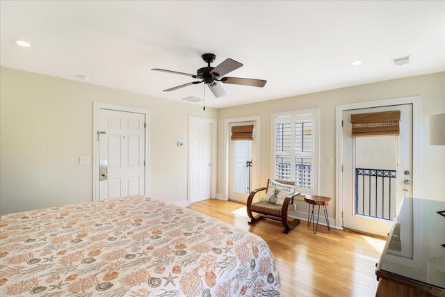 103 Grand Pavilion Blvd, Isle Of Palms, SC 29451 - bedroom featuring recessed lighting, visible vents, light wood finished floors, and baseboards