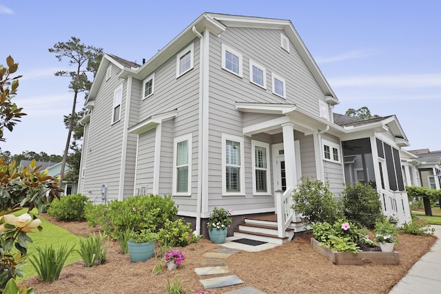 3998 Capensis Ln, Ravenel, SC 29470 - view of front of property featuring a sunroom
