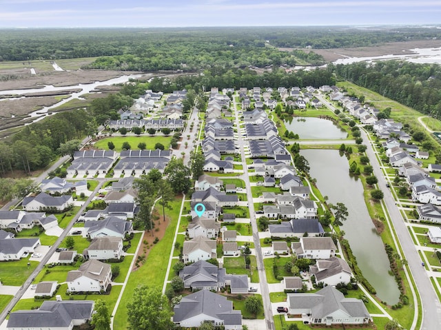 3998 Capensis Ln, Ravenel, SC 29470 - aerial view of residential area with a nearby body of water