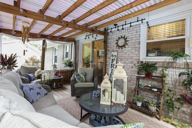 414 Birch Ave, Goose Creek, SC 29445 - view of patio / terrace with an outdoor living space and a pergola