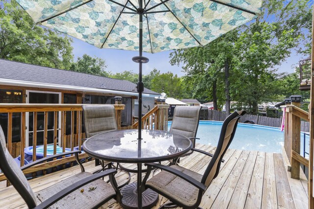 414 Birch Ave, Goose Creek, SC 29445 - wooden deck featuring outdoor dining space