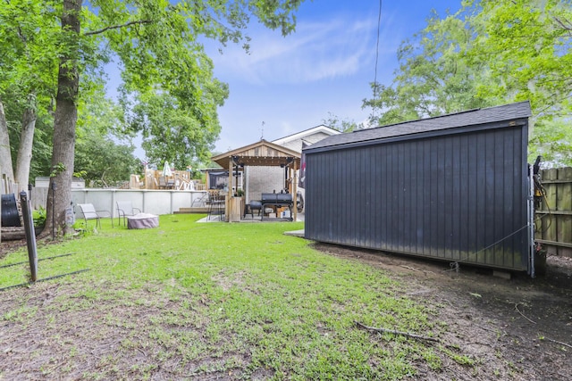 414 Birch Ave, Goose Creek, SC 29445 - view of yard with a gazebo and a shed