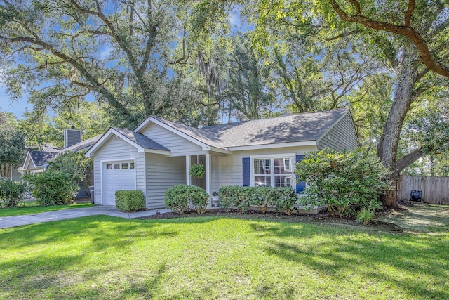 512 Castle Hall Rd, Mount Pleasant, SC 29464 - ranch-style house featuring an attached garage, driveway, a chimney, and a shingled roof