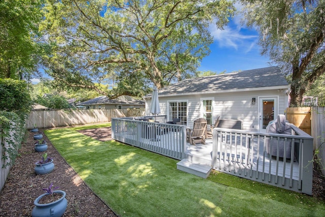 512 Castle Hall Rd, Mount Pleasant, SC 29464 - view of yard with a wooden deck