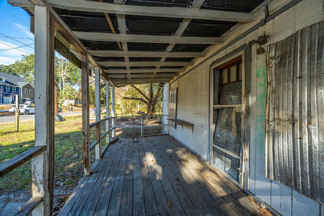 view of wooden deck