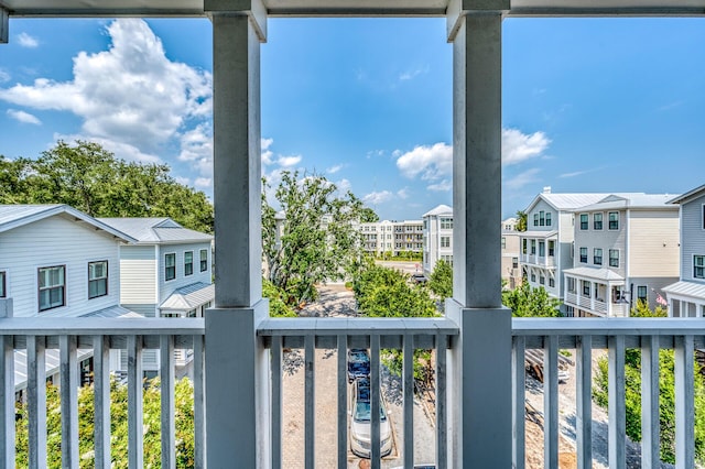 balcony with a residential view